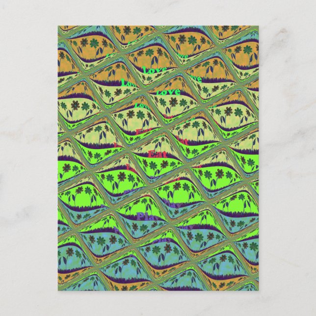 Cartão Postal Encantando Jardim Eclético Verificado Beleza Flora (Frente)