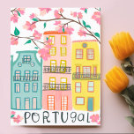 Cartão Postal Encantando Portugal Casas de Trabalho de arte à Fe<br><div class="desc">Junte seu próprio texto à frente ou atrás desse postal com uma ilustração encantadora de casas no Porto em cores pastéis. Espero que goste deste desenho,  eu o criei para você! Veja meu compro para mais ou me avise se você quer algo personalizado!</div>