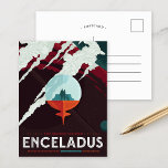 Cartão Postal Enceladus | Visão do futuro da NASA<br><div class="desc">Um poster da série Exoplanetário Viagem da NASA JPL: Visões do Futuro imaginando destinos de viagem futuristas através da galáxia. Veja a série de cheios para obter mais imagens de viagem de espaço fictício. Crédito NASA/JPL-Caltech. Use as ferramentas de design para adicionar texto personalizado ou personalizar a imagem.</div>