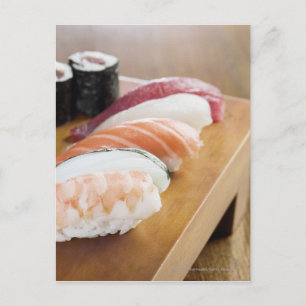 Cartão Postal Encerramento de sushi numa mesa