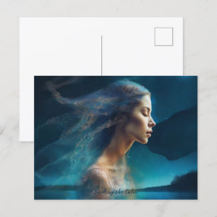 Cartão Postal Encontrando o Impressão de Arte Digital Calm AI Fa