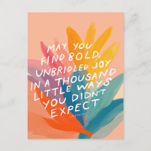 Cartão Postal Encontrar Alegria - Encorajar Cartão-Postal