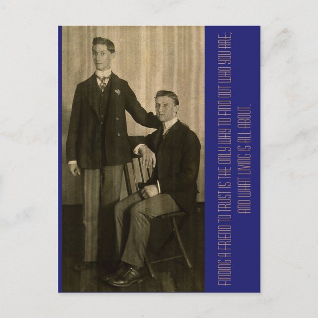 Cartão Postal Encontrar um amigo confiável é a única maneira de. (Frente)