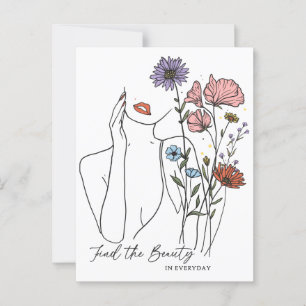 Cartão Postal Encontre a Beleza na Citação Inspiradora Diária