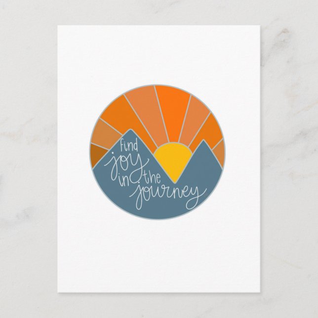 Cartão Postal Encontre alegria na jornada (Frente)