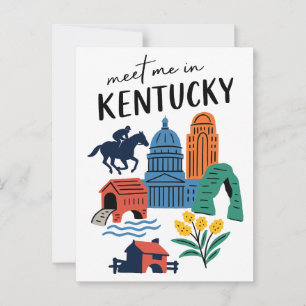 Cartão Postal Encontre-me em Kentucky Antigo Estado Bluegrass