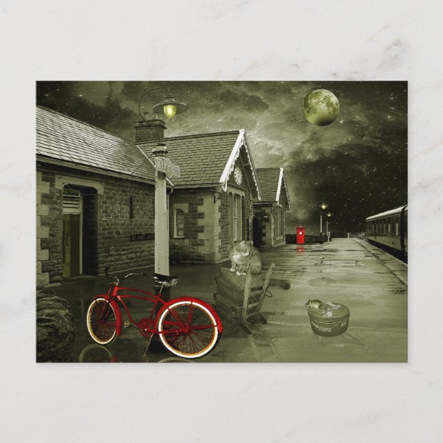 Cartão Postal Encontre-me na estação (Frente)