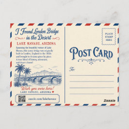 Cartão Postal Encontrei a London Bridge no Deserto Lake Havasu