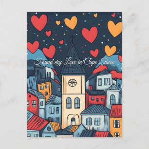 Cartão Postal Encontrei meu amor no Dia de os namorados da Cidad