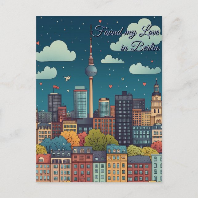 Cartão Postal Encontrei meu amor no Dia de os namorados de Berli (Frente)