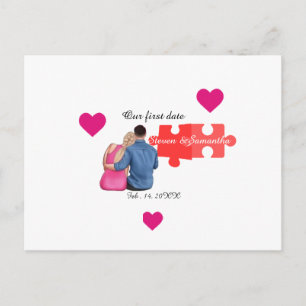 Cartão Postal  Encontrei Minha Peça Faltando Casal primeiro dia 