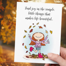 Encontrem alegria nas coisas simples, pequenas que