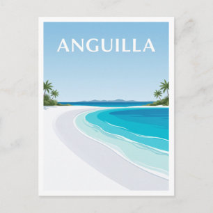 Cartão Postal Encontro Baía West End Anguilla Viagem Lembrança
