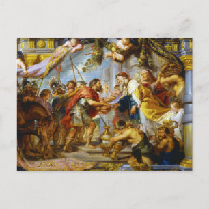 Cartão Postal Encontro de Abraão e Melchizedek Rubens arte