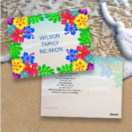Cartão Postal Encontro de Família na Fronteira de Flores Havaian