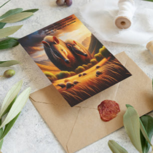 Cartão Postal Encontro Pacífico: Dois Aardvark no Campo Idílico