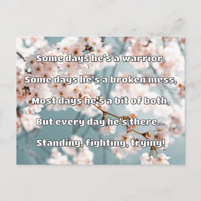 Cartão Postal Encorajamento de Cotação Positiva da Força Empath (Frente)