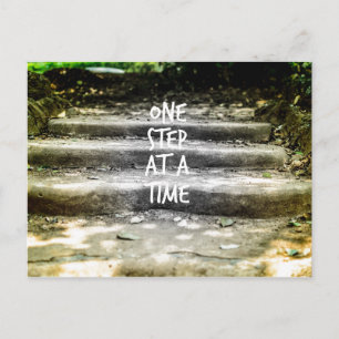 Cartão Postal Encorajamento de um passo de cada vez