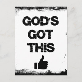 Cartão Postal Encorajamento: Deus tem isso