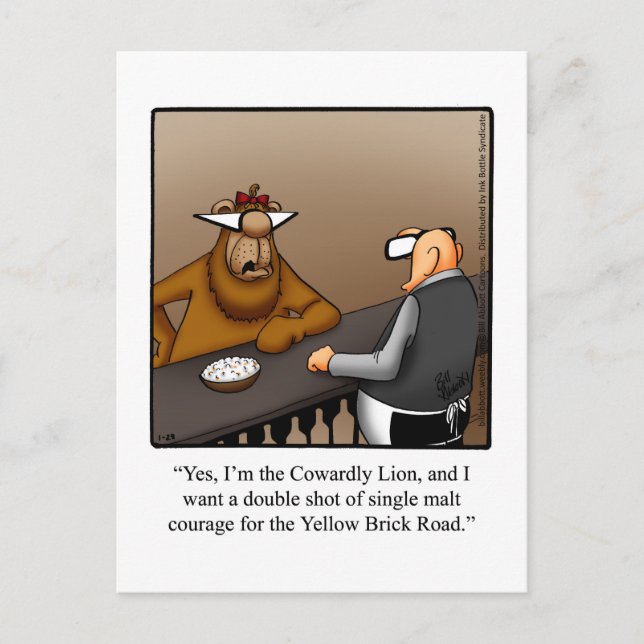 Cartão Postal Encorajamento Engraçado Cartão-postal Humor (Frente)