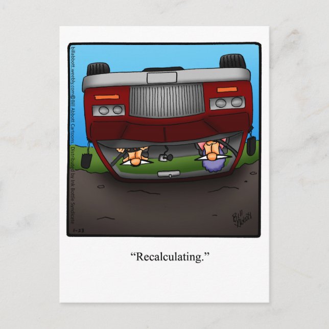 Cartão Postal Encorajamento Engraçado Cartão-postal Humor (Frente)