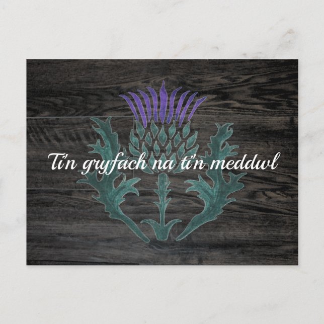 Cartão Postal Encorajamento galês Cymraeg (Frente)