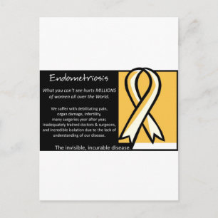 Cartão Postal Endometriose - Fita Amarela