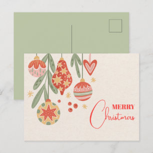 Cartão Postal enfeite de Natal