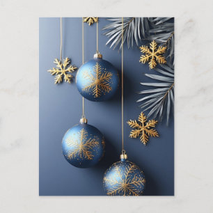 Cartão Postal ❄️ Enfeite de Natal Brilho Festivo 🎄 Elegante 