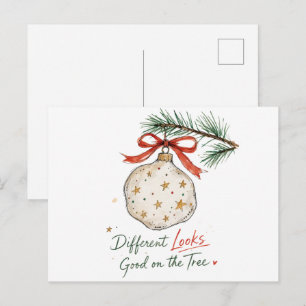 Cartão Postal Enfeite de Natal Estrela Aquarela