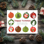 Cartão Postal Enfeites de natal charmosos Vintage Xmas PERSONALI<br><div class="desc">Cartão perfeito para enviar como cartões de natal! Mão fez arte para você! TOTALMENTE PERSONALIZÁVEL! Clique em "Personalizar" acima para editar o texto. Clique em "editar usando a ferramenta design" para ajustar as fontes, cores e posicionamentos e para adicionar texto ao verso, se preferir. Você também pode mudar facilmente a...</div>