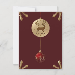 Cartão Postal Enfeites de Natal Elegantes