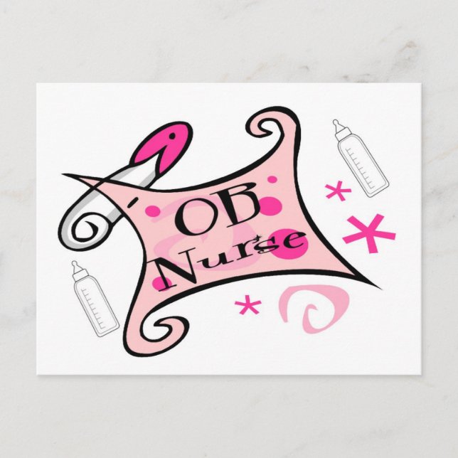 Cartão Postal Enfermagem de OB (obstetrícia) (Frente)