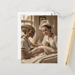 Cartão Postal Enfermeira Alien