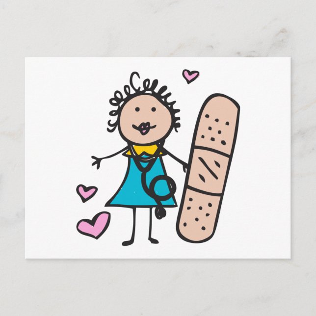 Cartão Postal Enfermeira de mulheres (Frente)