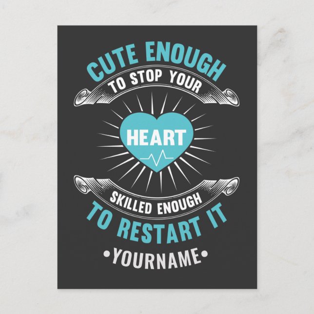 Cartão Postal Enfermeira Enfermando Enfermeira Engraçada (Frente)