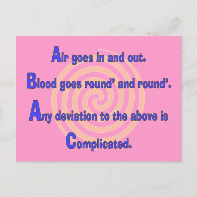 Cartão Postal Enfermeira engraçada ou presentes respiratórios da (Frente)