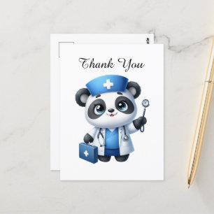 Cartão Postal Enfermeira fofa obrigado panda