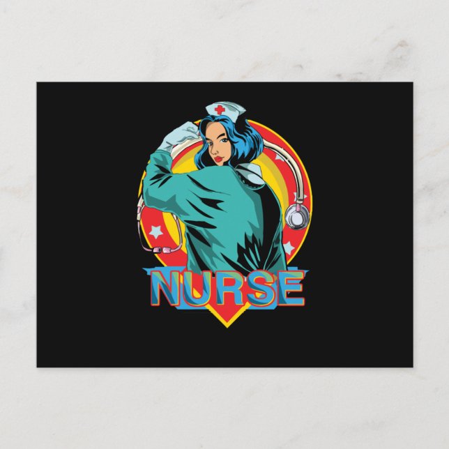 Cartão Postal Enfermeira Forte (Frente)