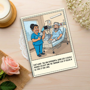Cartão Postal Enfermeira Sinistra Prepara Injeção para Melhorar