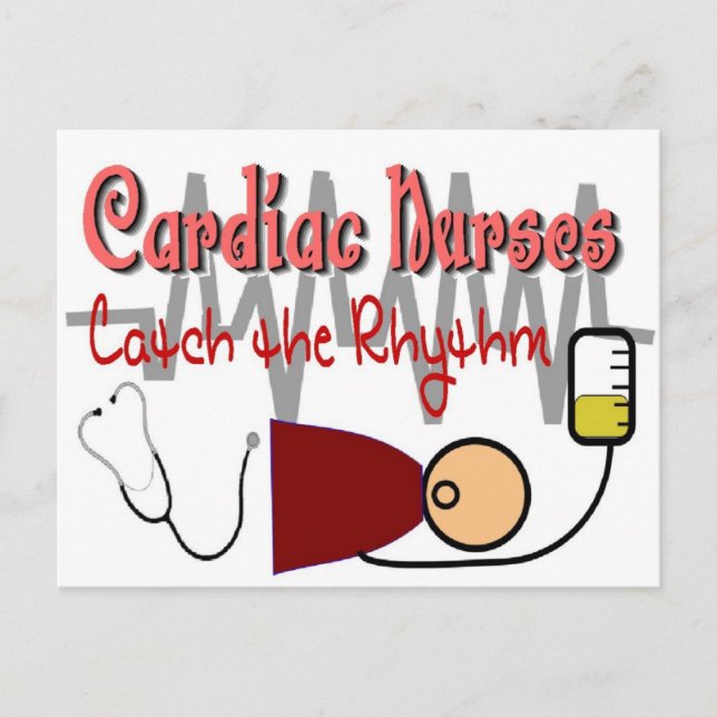 CARTÃO POSTAL ENFERMEIRAS CARDÍACAS "PEGUE O RITMO" (Frente)