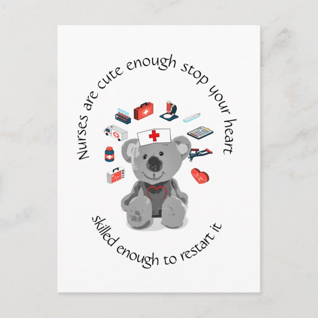 Cartão Postal Enfermeiras divertidas Façam citação o suficiente  (Frente)