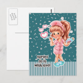 Cartão Postal Enfermeiras fazem isso com o Amor. Enfermeiro Boni