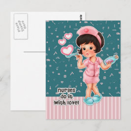 Cartão Postal Enfermeiras fazem isso com o Amor. Enfermeiro Brun