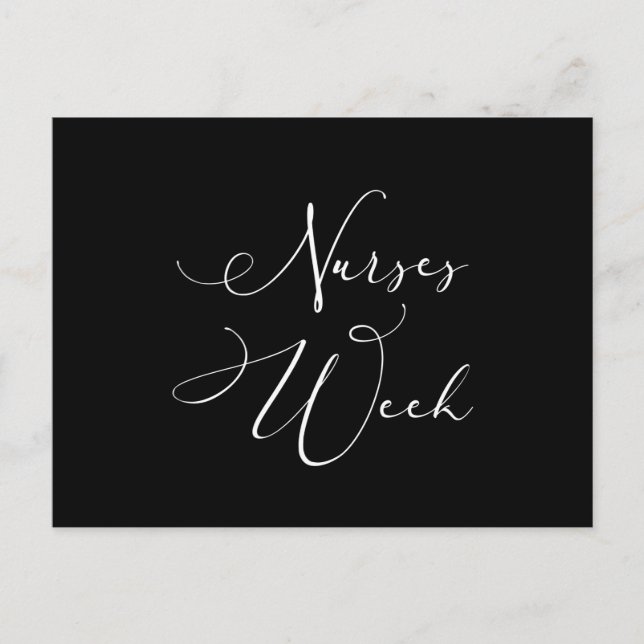Cartão Postal Enfermeiras Semana. Feliz Semana Nacional de Enfer (Frente)