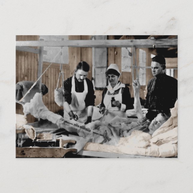 Cartão Postal Enfermeiro do Exército Primeira Guerra Mundial e F (Frente)