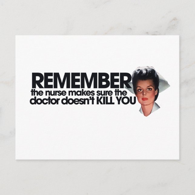 Cartão Postal Enfermeiro Humor (Frente)