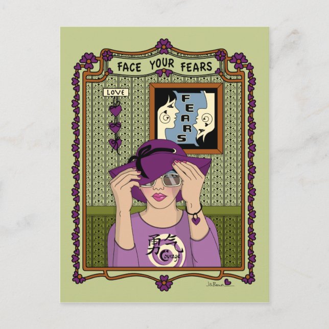 Cartão Postal Enfrente seus Medos_A_ Postcard (Frente)