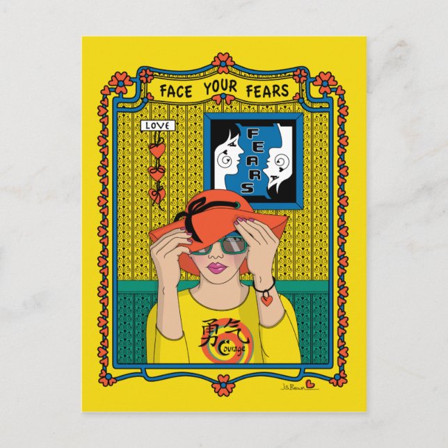 Cartão Postal Enfrente Seus Medos_B_ Postcard (Frente)