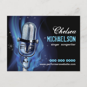 Cartão Postal Enfumaçado Microfone Executadores Promocional